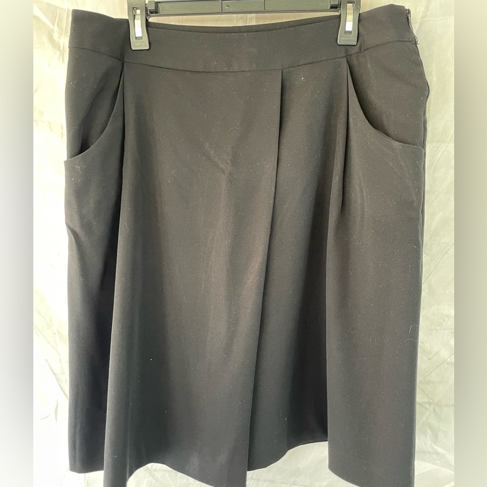Solid black pencil skirt